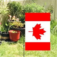 Lot of 2 Canada 12x18 Inch Garden Flag Canadian