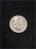 1958 Benjamin Franklin Half Dollar
