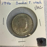 US 1946 Uncirculated Booker Washington Half-Dollar