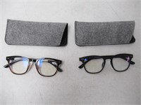 2-Pk Innovative Eyewear Computer Readers with Blue
