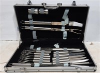Stainless Steel Grilling Set - Knives, Forks, Skew