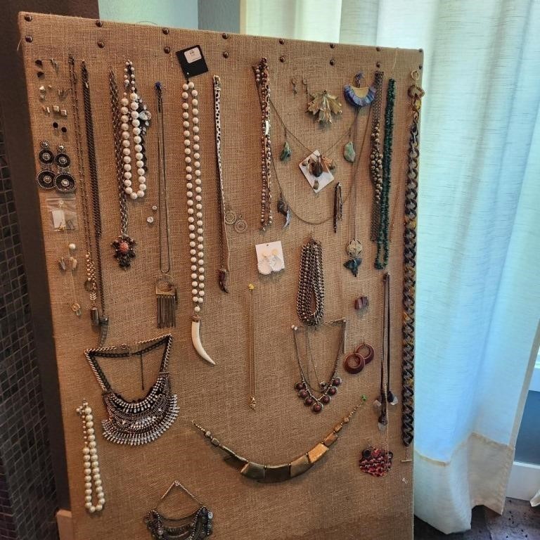 Costume Jewelry w/ Board