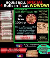 THIS AUCTION ONLY! BU Shotgun Lincoln 1c roll, 200