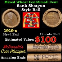 Lincoln Wheat Cent 1c Mixed Roll Orig Brandt McDon