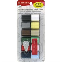 (3) 12-Pk Singer Polyester Hand Sewing Thread