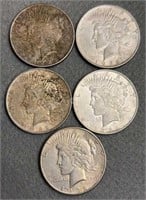 5x - Silver Peace Dollars