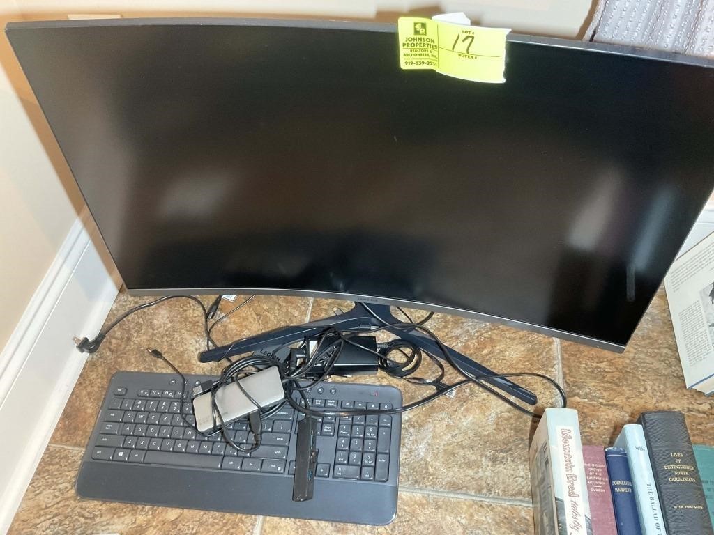 CURVED COMPUTER MONITOR 32 IN WITH KEYBOARD, MODEL