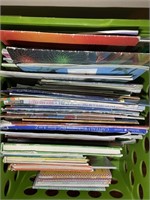 CRATE WITH CHILDRENS BOOK VARIOUS TITLES AUTHORS