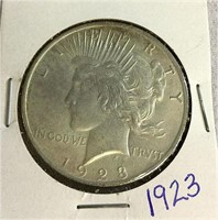 Great US 1923 Peace Silver Dollar