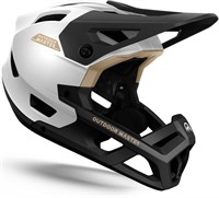OutdoorMaster Full MTB Helmet  Pearl White L