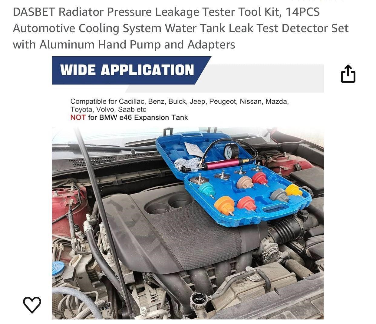 DASBET Radiator Pressure Leakage Tester Tool Kit