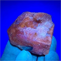 Transparent Natural Fluorescent Scapolite Crystal