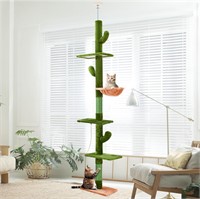 5-Tier Cat Tower  89-109 Inches  Green