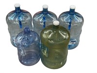Five 5-Gallon Water Bottles