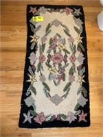 FLORAL THEMED RUG 23 IN X 47 IN