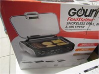 GORMIA FOOD STATION, SMOKELESS GRILL, GRIDDLE, & A