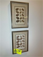 PAIR OF PECAN THEMED WALL ART 8IN X 11.5IN