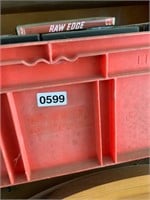 Red crate- EMPTY dvd boxes