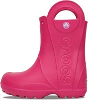Crocs Girl's 11 Rain Boot, Pink 11