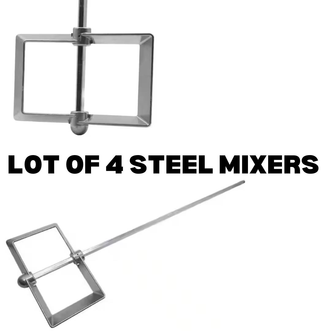 Lot of 4 30” Steel Mixers