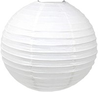 24-Inch Round Paper Lantern (1pcs  White)