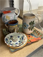 LOT OF MISC MEXICAN POTTERY ITEMS