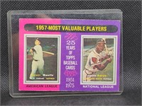 1957 #195 Topps Most Valuable Players Mickey
