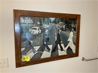 THE BEATLES ABBEY ROAD FRAMED POSTER 39 IN X 28 IN