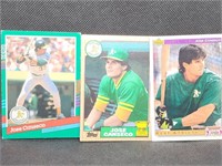 3- Jose Canseco Baseball Cards