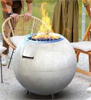$480-Ballo Gas Series Fire Pit with Weatherproof S