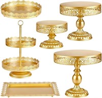 Gold Cake Stands Set  6 Pcs for Party