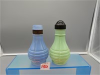 Akro Agate Glass Salt and Pepper Shakers
