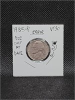1985 "Error" Jefferson Nickel
