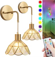 RGB Dimmable Battery Wall Sconce Set