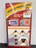 New upgraded triangle hooks triple your closet