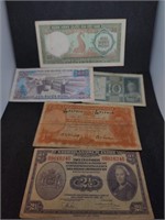 Lot of Foreign Paper Money: Italy, Australia,