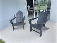 TWO (2) OUTDOOR ADIRONDACK CHAIRS