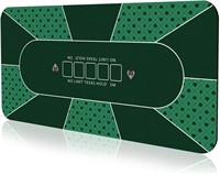 YUZPKRSI 70x35 Poker Mat for 8  Green