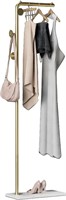 Gold Coat Rack Stand with Satin Steel Finish