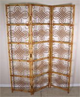 3-Panel Folding Bamboo Screen