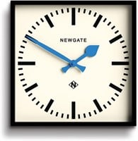 NEWGATE No.5 Railway Wall Clock - Matt Black