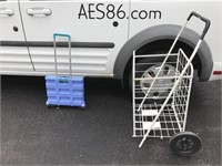 2 COLLAPSIBLE UTILITY & GROCERY CARTS