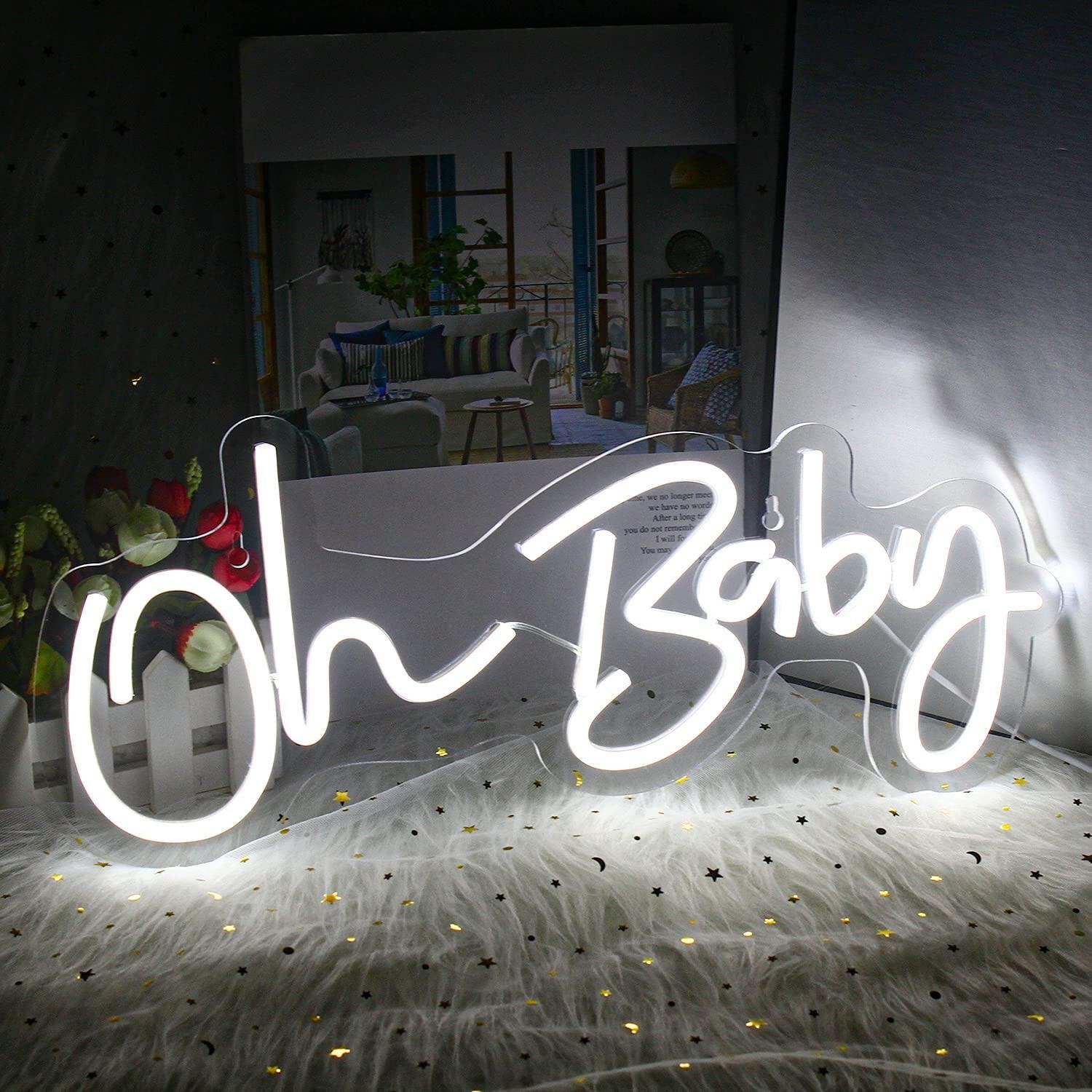 Lucunstar Neon Sign Oh Baby,Oh Baby Sign,Neon Ligh