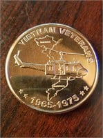 Vietnam Veteran .999 Fine 1 oz Copper Coin