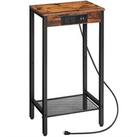 HOOBRO Side Table with Charging Station, Tall End