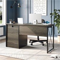 Bestier Office Desk with Drawers, 55 inch Industri