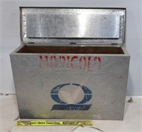 Vintage Old Metal Front Porch Marigold Milk Cooler