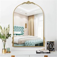 GA Home Carved Arch Mirror  32x24 Gold