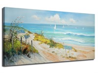 Arjun Ocean Wall Art Canvas Coastal Beach Painting