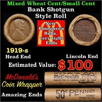 Lincoln Wheat Cent 1c Mixed Roll Orig Brandt McDon